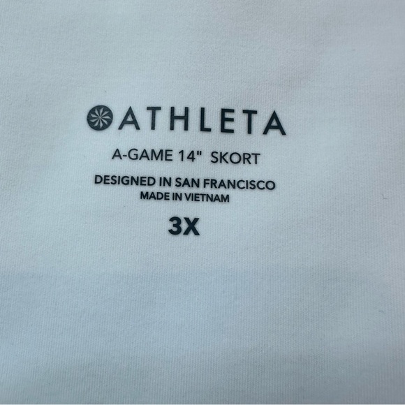Athleta A-Game 14" White Skort Size 3X - Picture 16 of 17